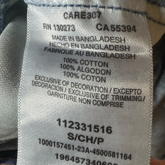 Lee short Union-Alls Size Small Hints of Blue stripes Size Small 100% cotton - Picture 15 of 16